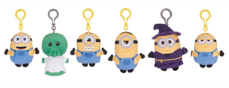 (Mis 0) MINIONS Portachiavi Peluche 12cm c/Bagclip -6ass…x144